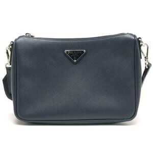 Prada Saffiano Shoulder Bag 2 Vh113 Navy